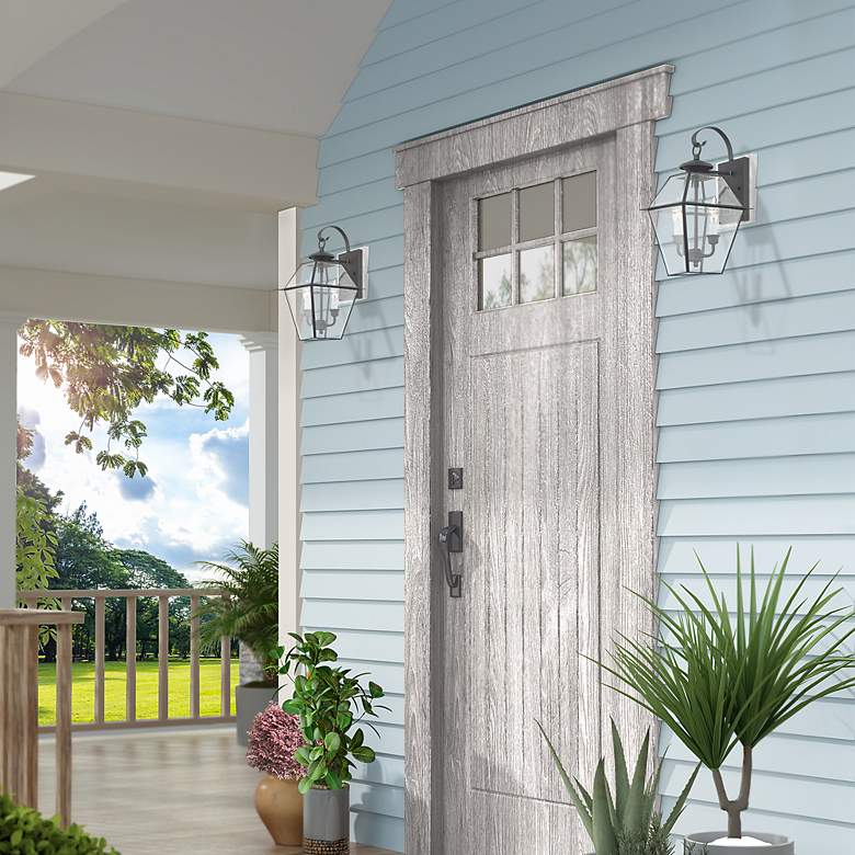 Image 7 Livex Westover 16 1/2" Charcoal 2-Light Outdoor Lantern Wall Light more views