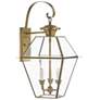 3_Livex Westover 22 1/2" Antique Brass 3-Light Outdoor Wall Light