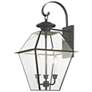 2_Livex Westover 22 1/2" Charcoal 3-Light Outdoor Lantern Wall Light