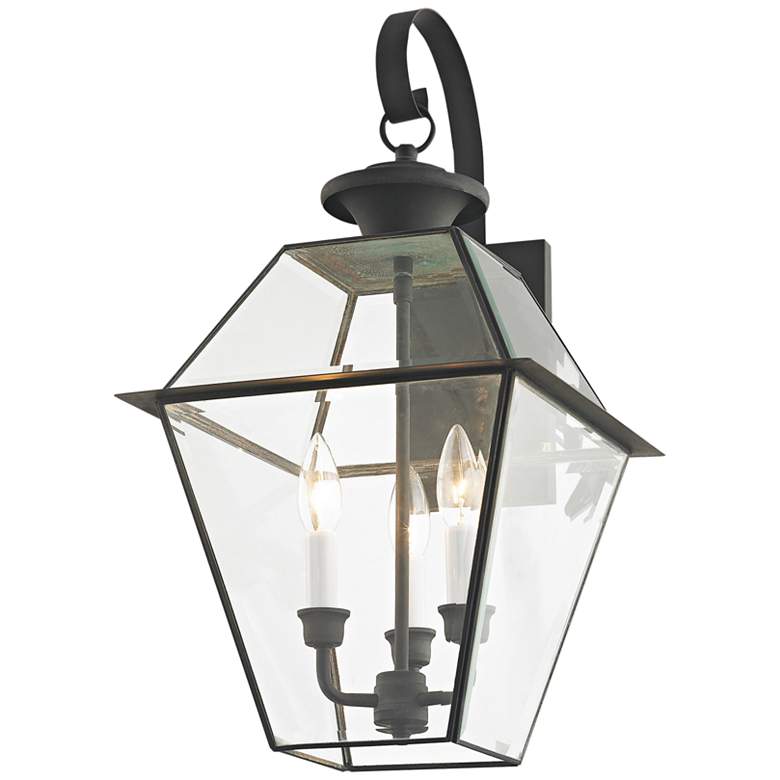 Image 5 Livex Westover 22 1/2" Charcoal 3-Light Outdoor Lantern Wall Light more views