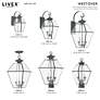 7_Livex Westover 22 1/2" Charcoal 3-Light Outdoor Lantern Wall Light more views
