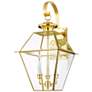 6_Livex Westover 22 1/2" High Polished Brass 3-Light Outdoor Wall Light more views