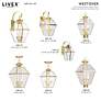Livex Westover 22 1/2" High Polished Brass 3-Light Outdoor Wall Light