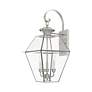 3_Livex Westover 22 1/2"H Brushed Nickel 3-Light Outdoor Wall Light more views