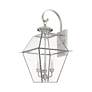 4_Livex Westover 22 1/2"H Brushed Nickel 3-Light Outdoor Wall Light more views