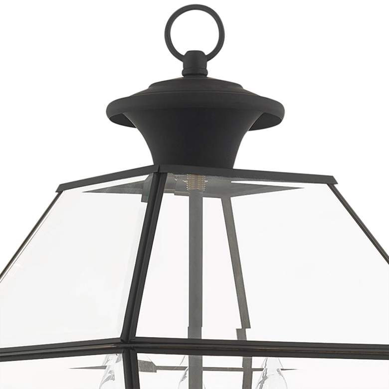 Image 3 Livex Westover 22" High Black and Clear Glass Traditional Post Light more views