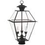 Livex Westover 22" High Black and Clear Glass Traditional Post Light