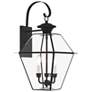 2_Livex Westover 23 1/4" Black and Clear Glass Outdoor Lantern Light