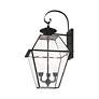 3_Livex Westover 23 1/4" Black and Clear Glass Outdoor Lantern Light more views