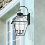 Livex Westover 23 1/4" Black and Clear Glass Outdoor Lantern Light
