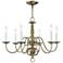 Livex Williamsburgh 24"W Antique Brass 6-Light Chandelier