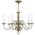 Livex Williamsburgh 24"W Antique Brass 6-Light Chandelier