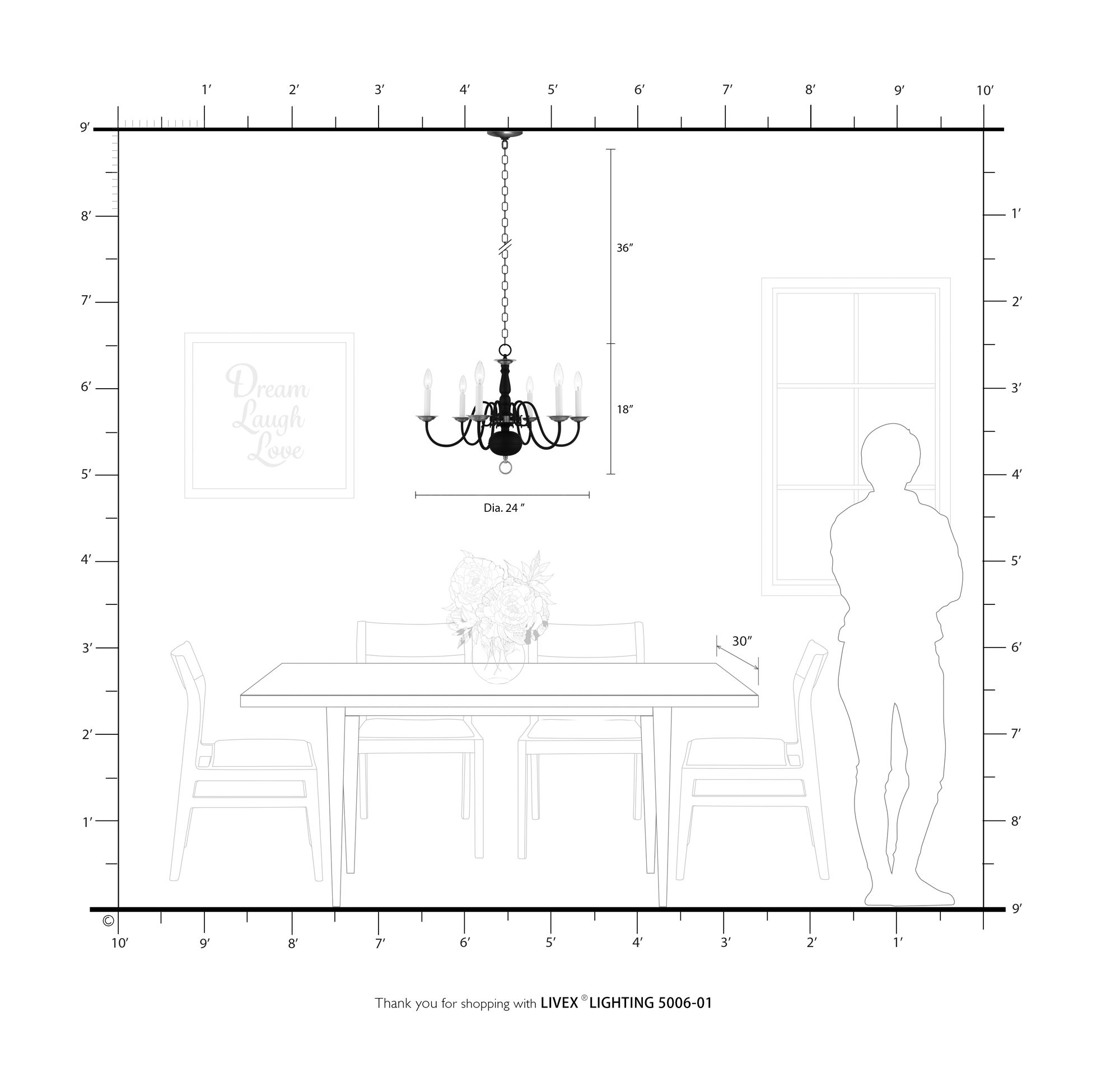 Image 7 Livex Williamsburgh 24"W Antique Brass 6-Light Chandelier more views