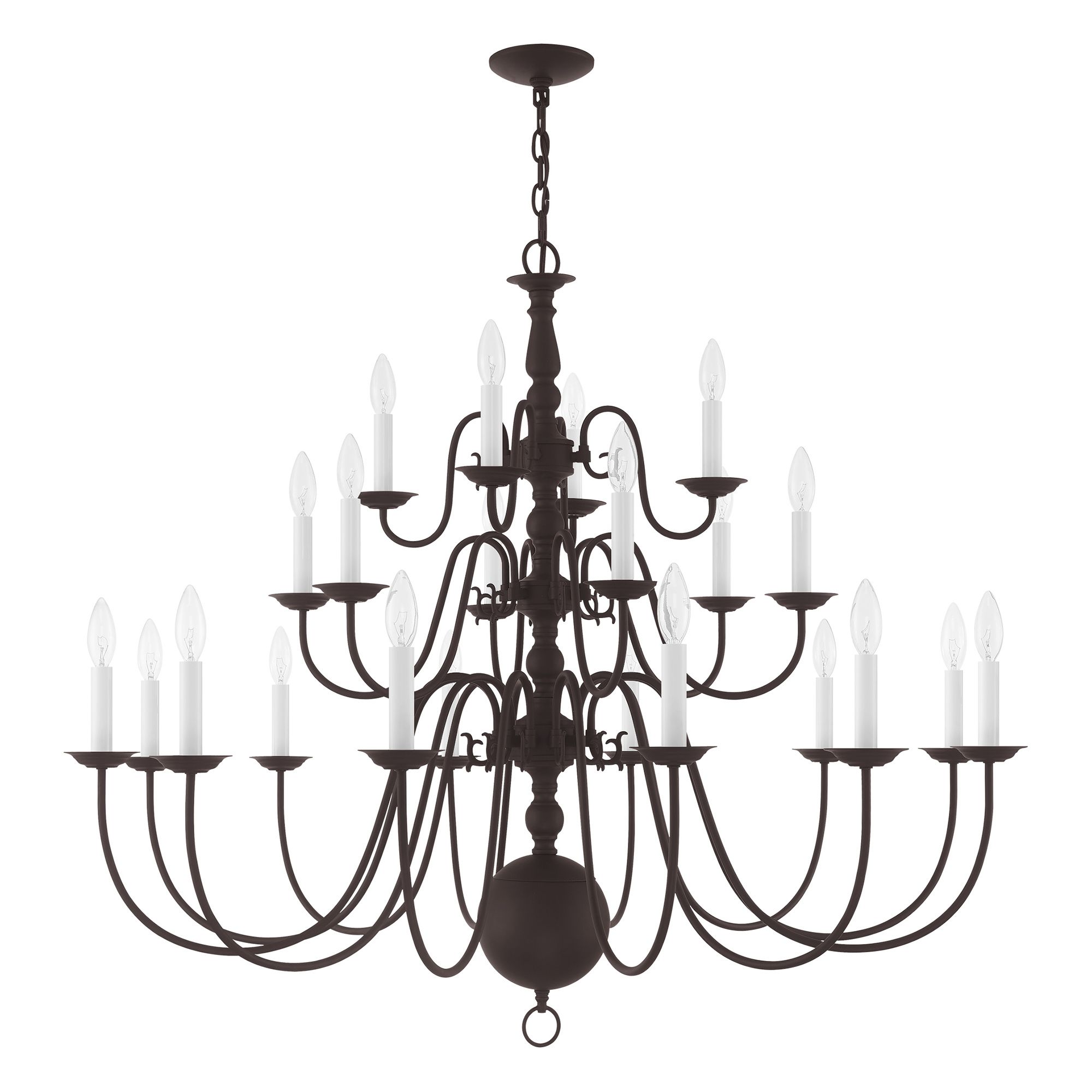Image 3 Livex Williamsburgh 42" Wide Bronze 22-Light Chandelier more views