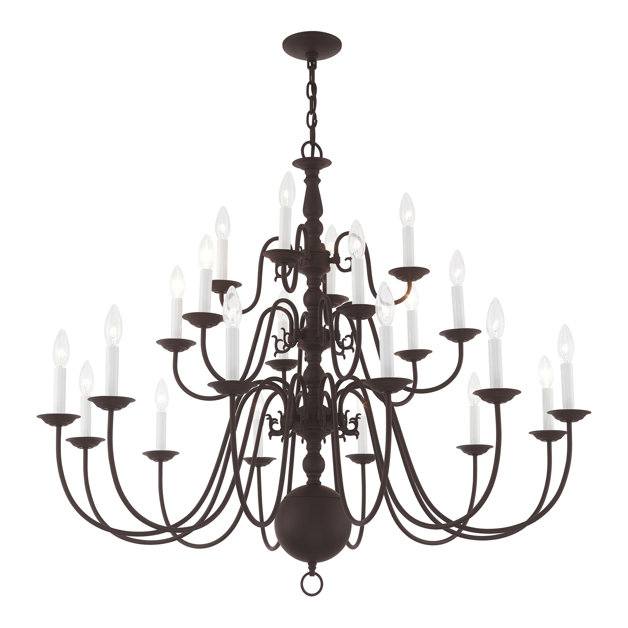 Image 4 Livex Williamsburgh 42" Wide Bronze 22-Light Chandelier more views