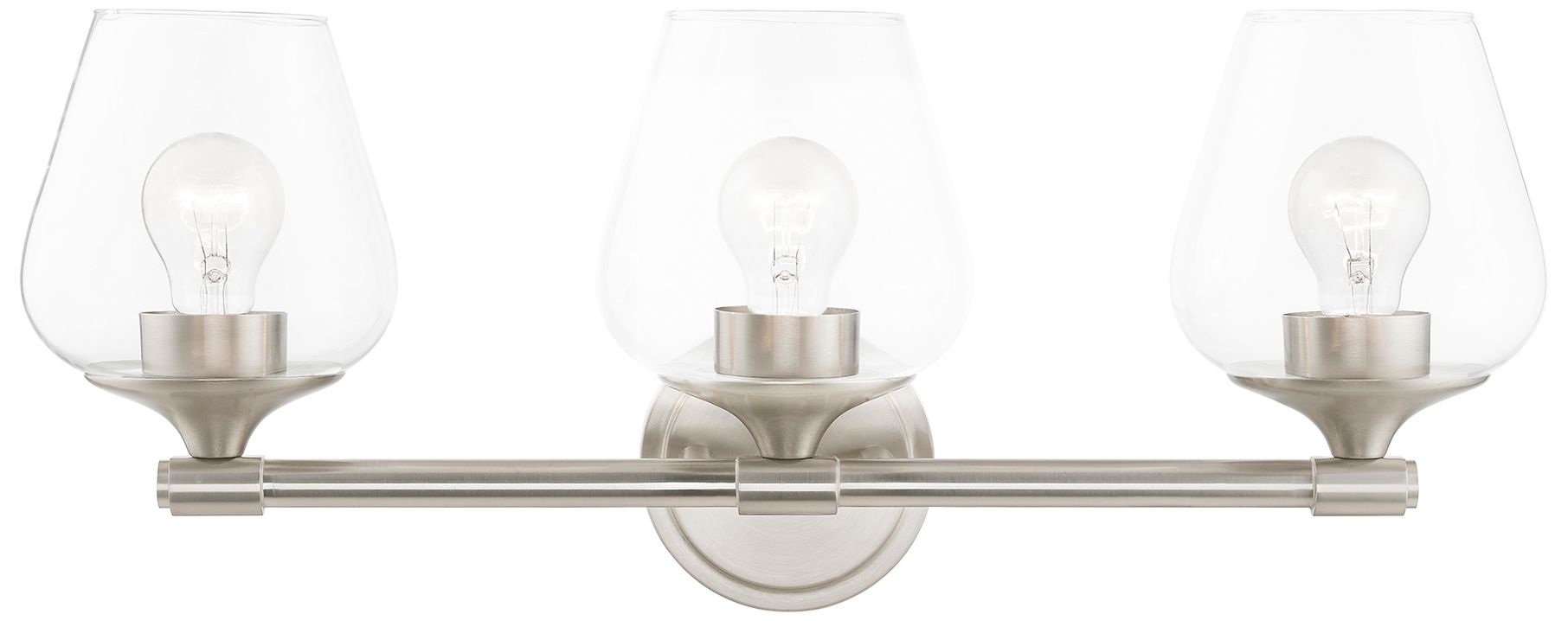 Image 2 Livex Willow 23" Wide Brushed Nickel 3-Light Bath Light