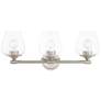 2_Livex Willow 23" Wide Brushed Nickel 3-Light Bath Light
