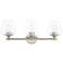 Livex Willow 23" Wide Brushed Nickel 3-Light Bath Light
