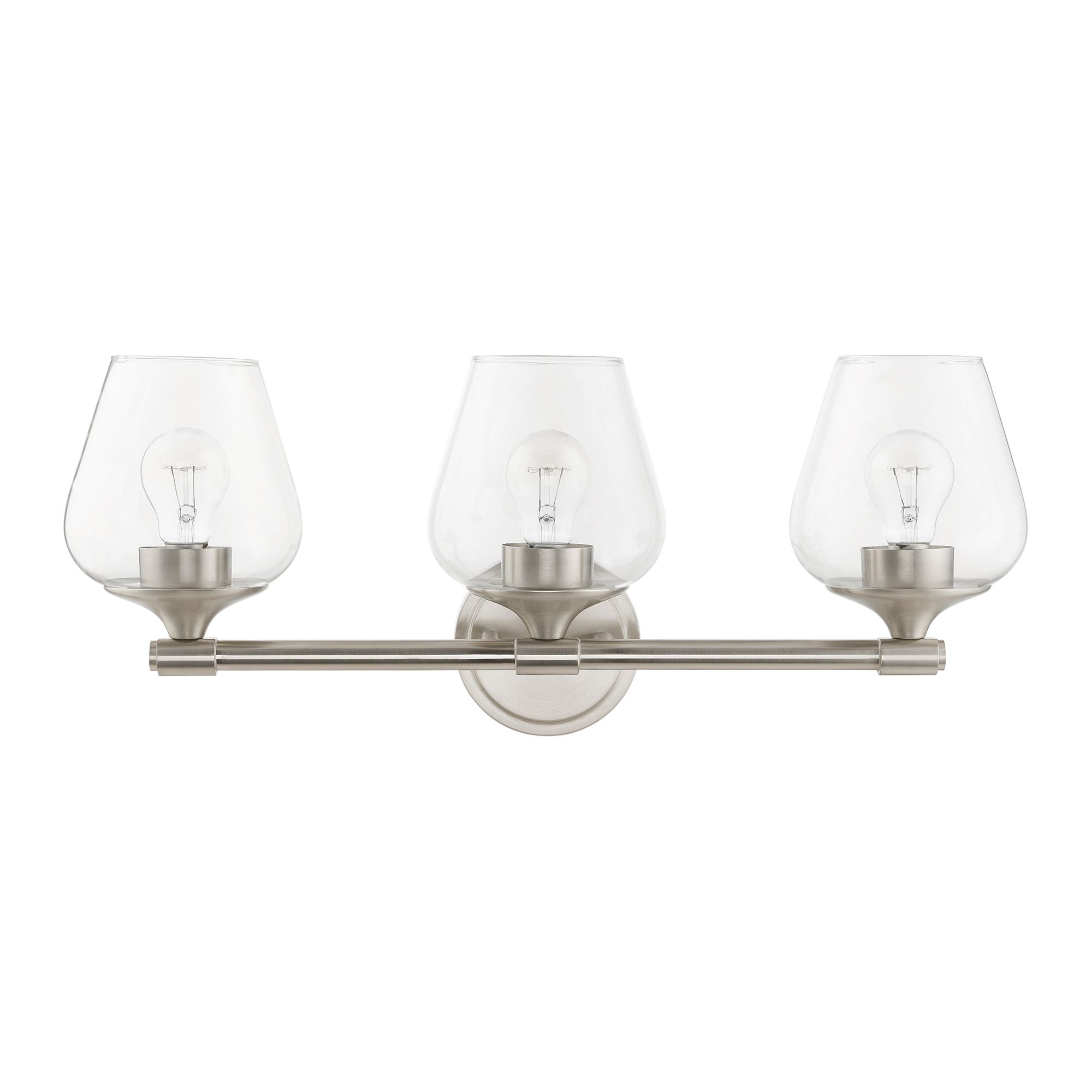 Image 3 Livex Willow 23" Wide Brushed Nickel 3-Light Bath Light more views
