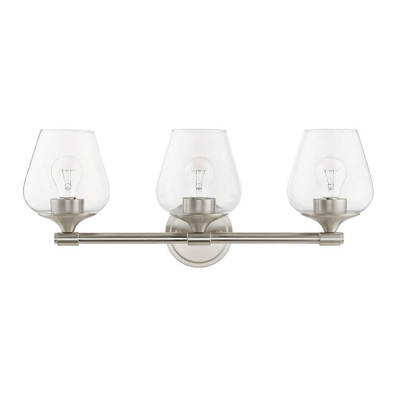 Image 3 Livex Willow 23" Wide Brushed Nickel 3-Light Bath Light more views