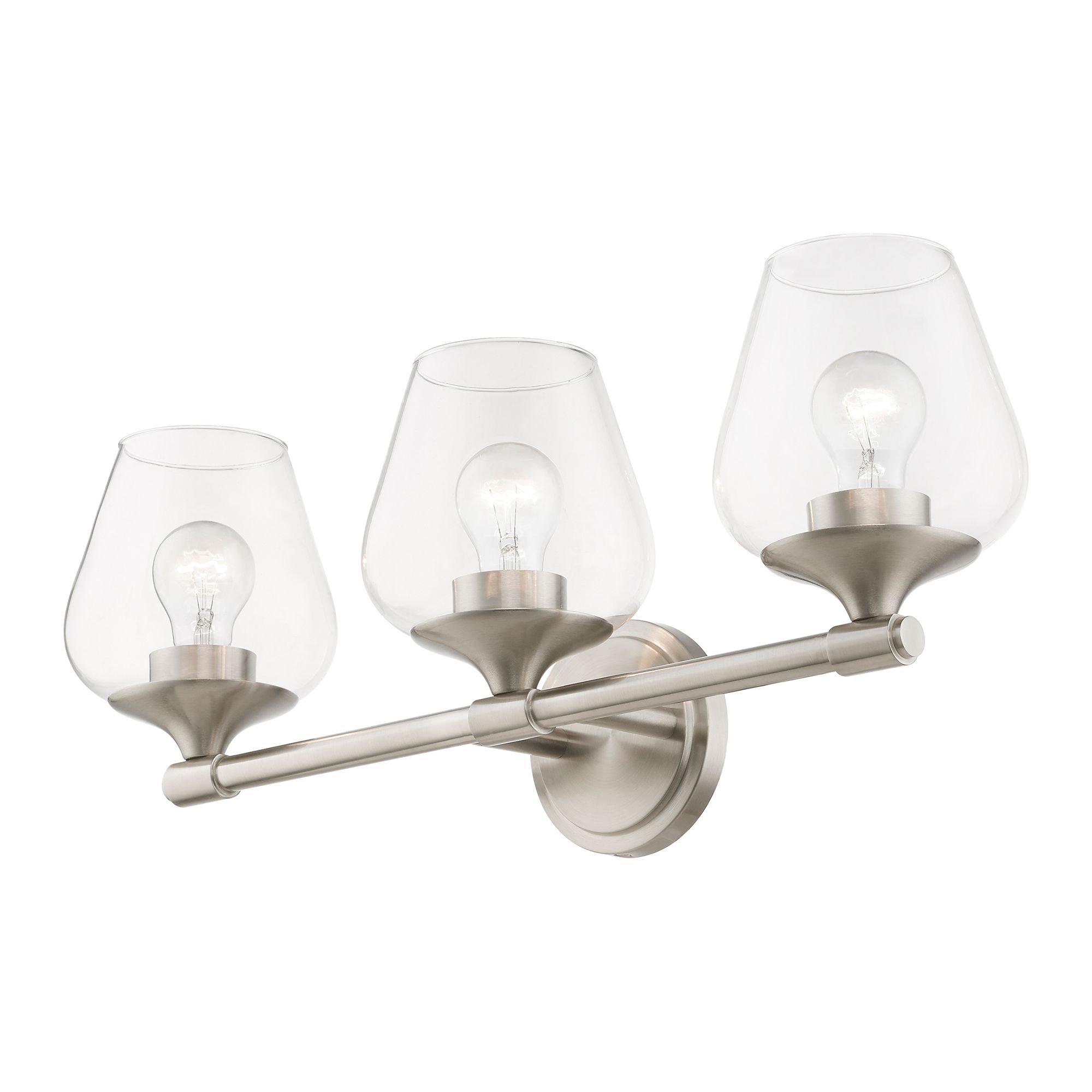 Image 4 Livex Willow 23" Wide Brushed Nickel 3-Light Bath Light more views