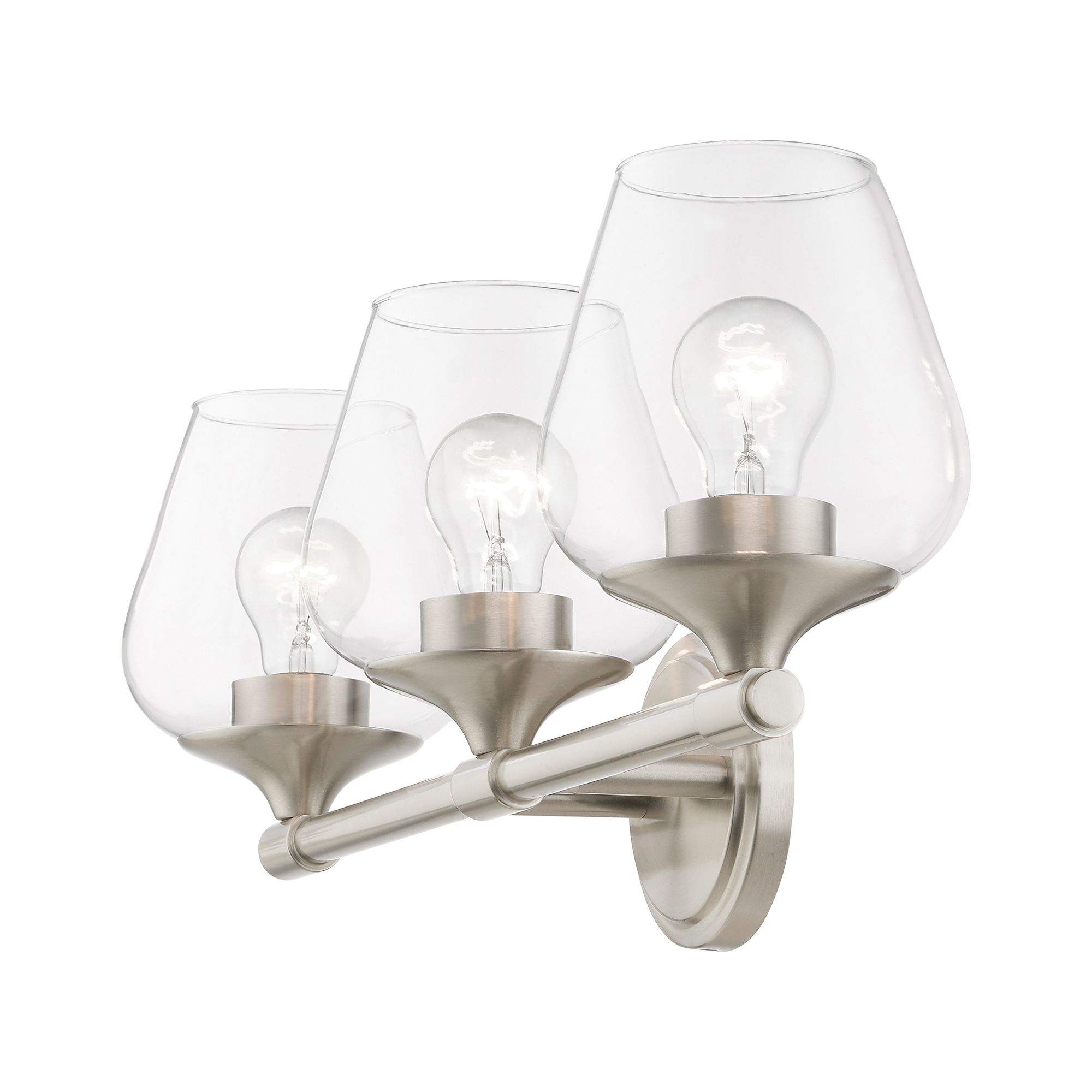 Image 6 Livex Willow 23" Wide Brushed Nickel 3-Light Bath Light more views