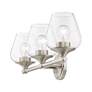 6_Livex Willow 23" Wide Brushed Nickel 3-Light Bath Light more views