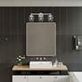 Livex Willow 23" Wide Brushed Nickel 3-Light Bath Light