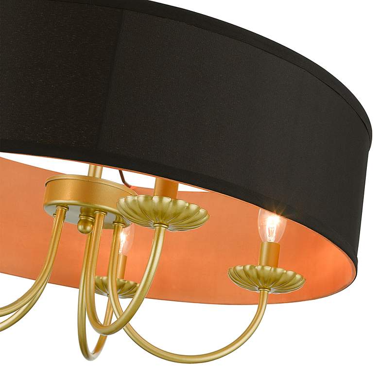 Image 6 Livex Winchester 23" Wide 5-Light Soft Gold Drum Pendant Chandelier more views