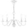 Livex Windsor 24" Wide 5-Light Traditional Antique White Chandelier