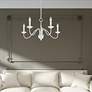 1_Livex Windsor 24" Wide 5-Light Traditional Antique White Chandelier