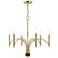 Livex Wisteria 26" Wide 6-Light Satin Brass Chandelier