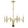3_Livex Wisteria 26" Wide 6-Light Satin Brass Chandelier more views