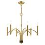 4_Livex Wisteria 26" Wide 6-Light Satin Brass Chandelier more views