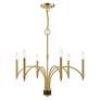 6_Livex Wisteria 26" Wide 6-Light Satin Brass Chandelier more views