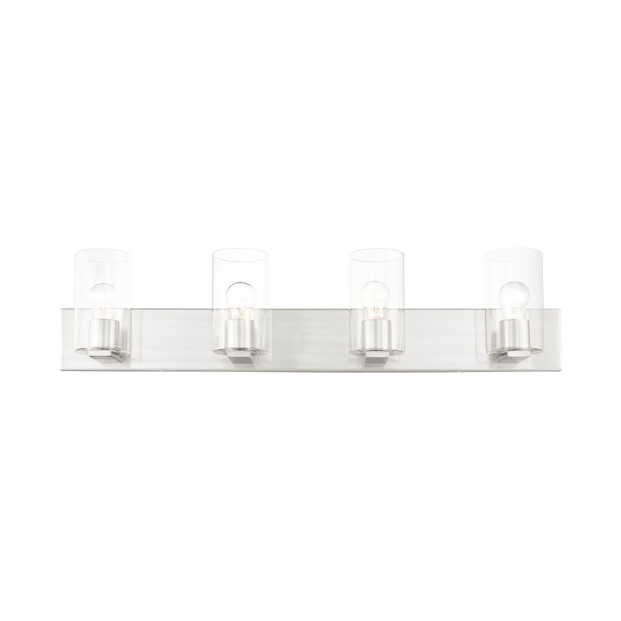 Image 5 Livex Zurich 35 1/2" Wide Brushed Nickel 4-Light Bath Light more views