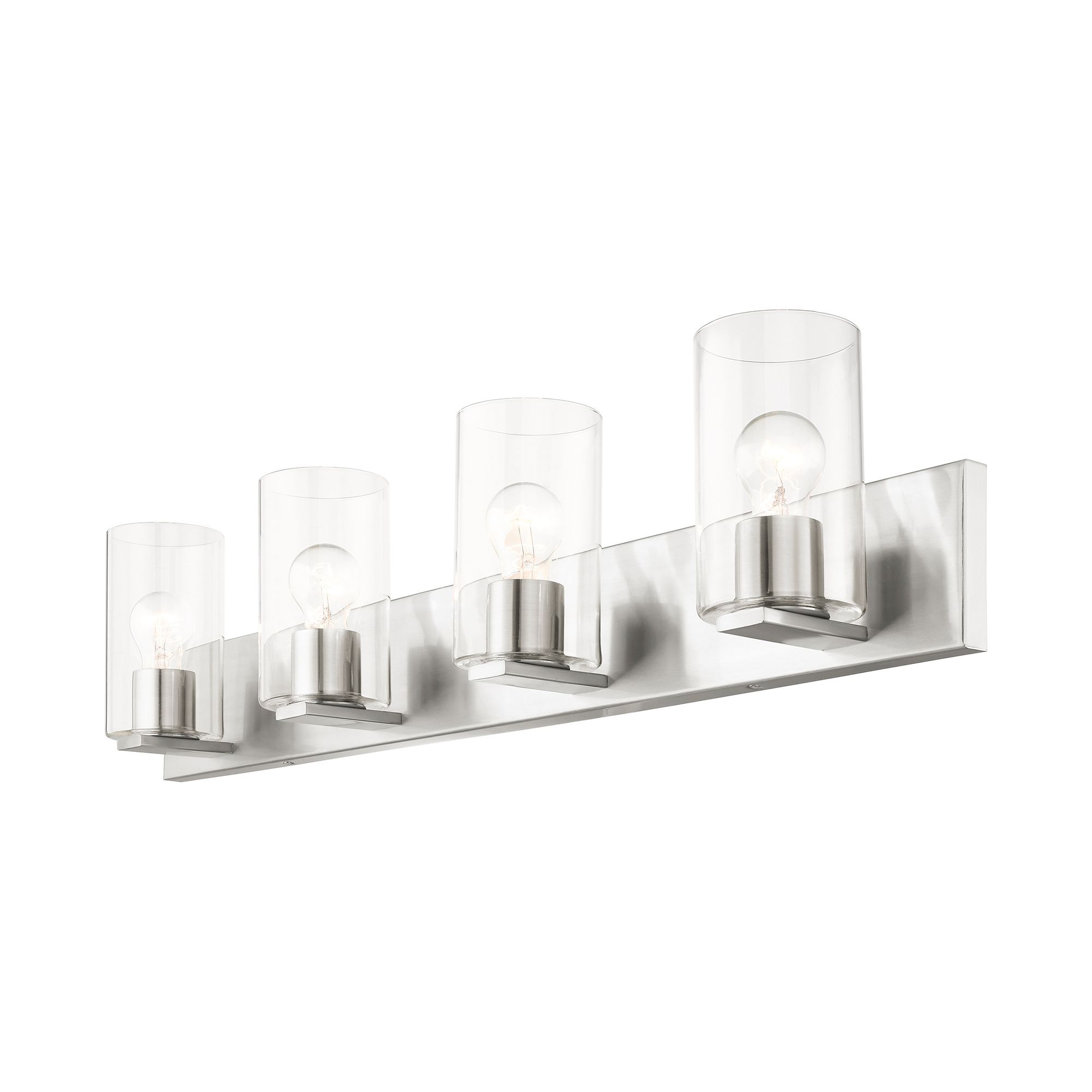 Livex Zurich 35 1/2" Wide Brushed Nickel 4-Light Bath Light