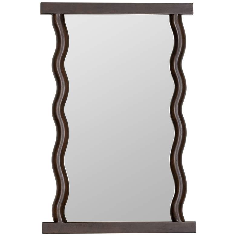 Image 1 Livia Dark Wood Wall Mirror