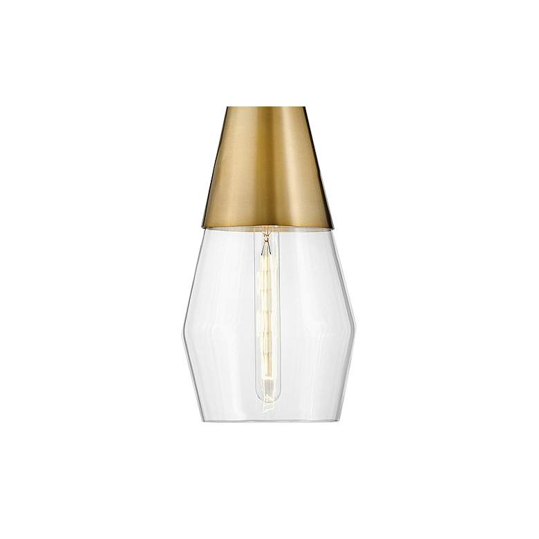 Image 2 Livie 8" Wide Lacquered Brass Convertible Mini Pendant more views