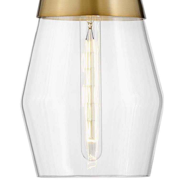 Image 3 Livie 8" Wide Lacquered Brass Convertible Mini Pendant more views