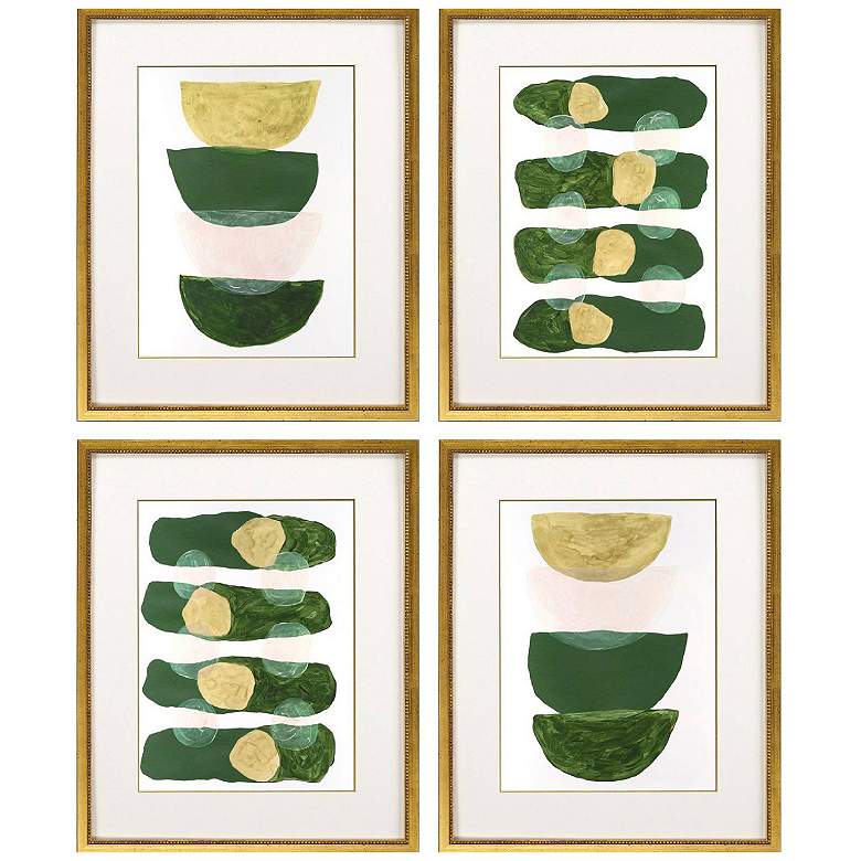 Image 1 Living Spectrum 17"W x 21"H Framed Art Set of 4