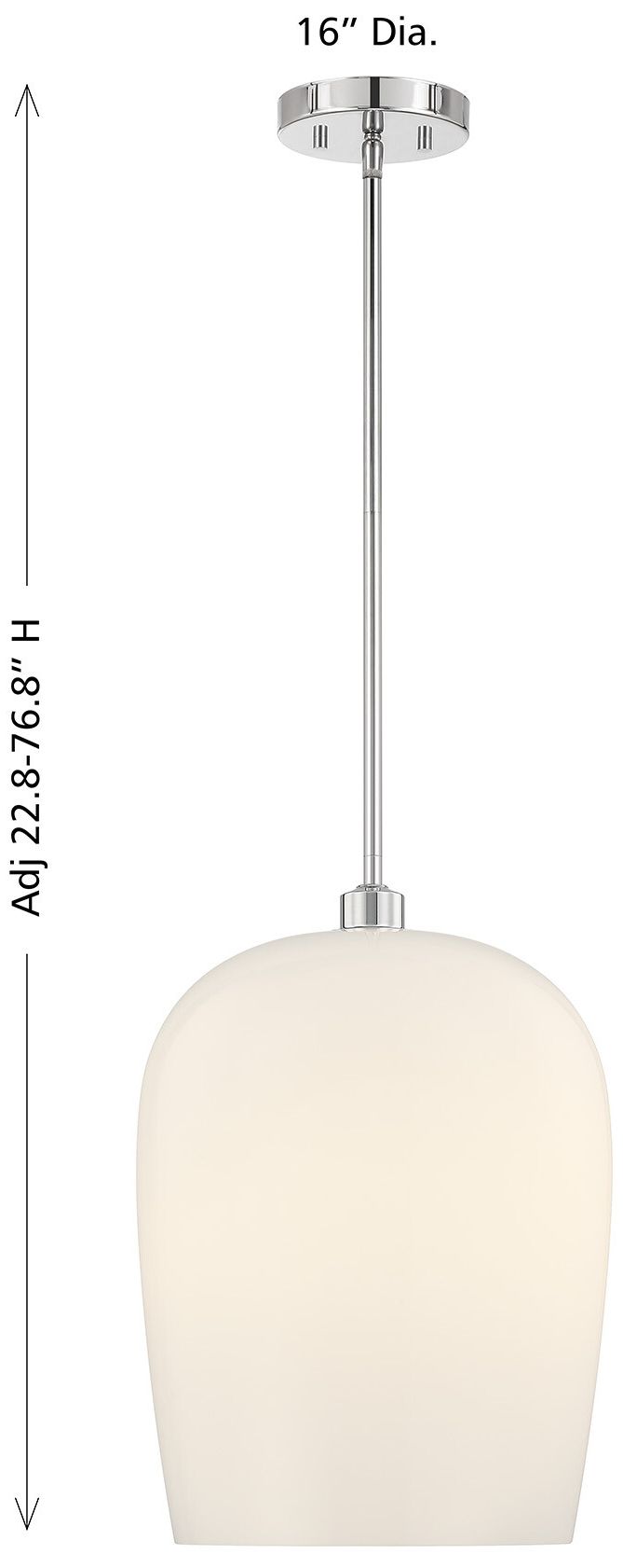 Image 7 Livingston 1-Light Pendant in Chrome more views