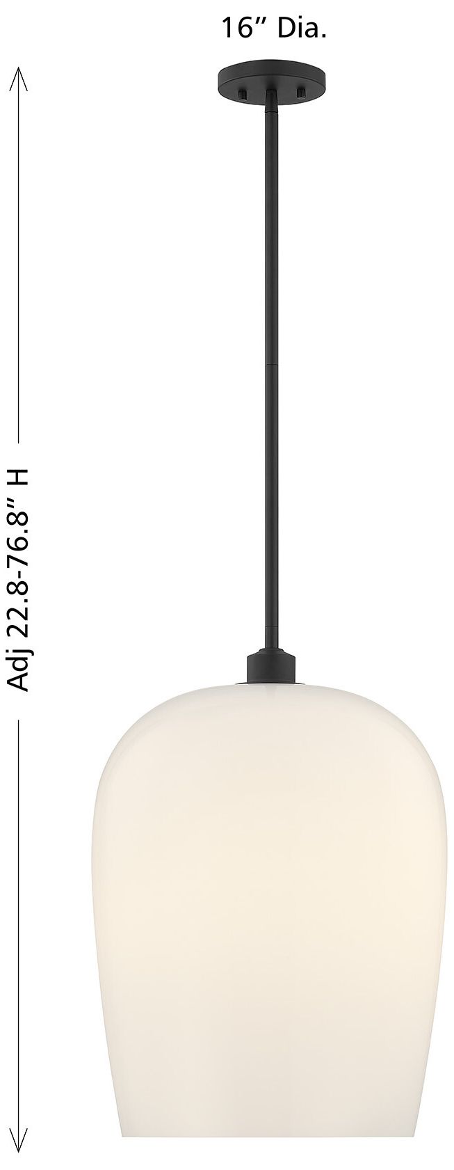 Image 7 Livingston 1-Light Pendant in Matte Black more views