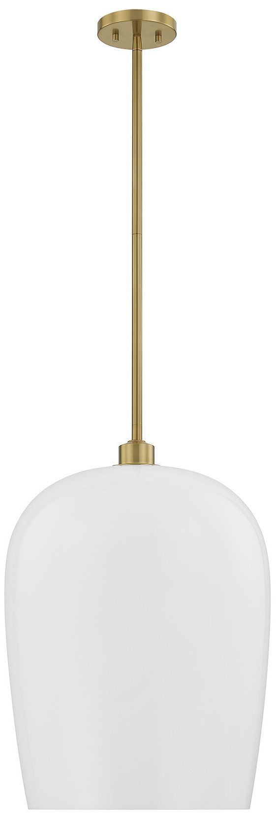 Image 2 Livingston 1-Light Pendant in Warm Brass more views