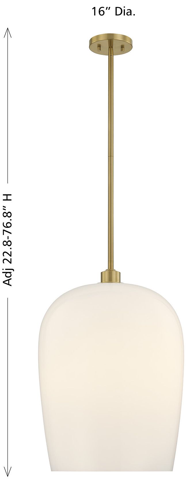 Image 6 Livingston 1-Light Pendant in Warm Brass more views