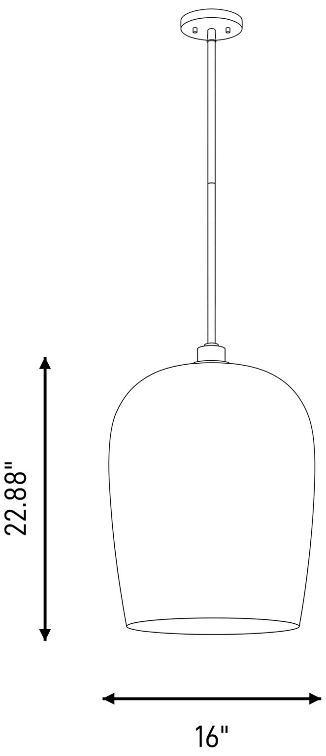 Livingston 1-Light Pendant in Warm Brass