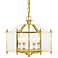 Livingston 12" Wide Polished Brass 4-Light Pendant