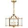 Livingston 15 1/2" Wide Antique Brass 4-Light Chandelier