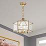 2_Livingston 15 1/2" Wide Antique Brass 4-Light Chandelier
