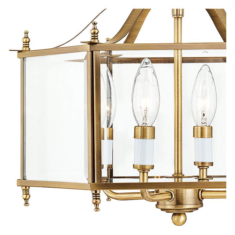 Image 4 Livingston 15 1/2" Wide Antique Brass 4-Light Chandelier more views